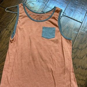 On the byas brand orange tank top